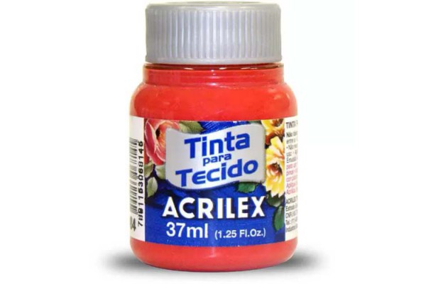 TINTA TECIDO FOSCA 37 ML ACRILEX VERMELHO NATAL